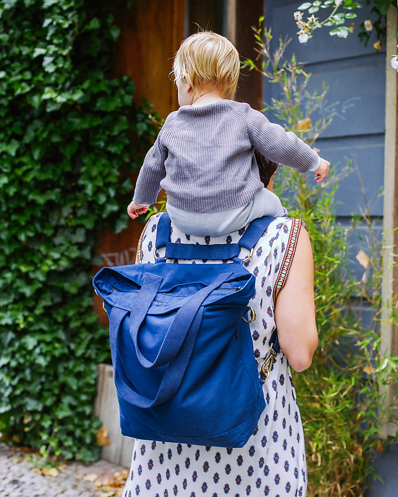 Mara Mea Borsa Fasciatoio 4 in 1 Stardust Blu Navy - Cotone  impermeabilizzato (multifunzionale \u0026 multitasche) unisex